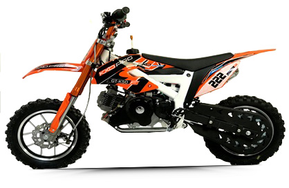 Dirt Bike Pitbike KXD 706B 50 ccm 4-Takt vollautomatik orange 10/10 Zoll Blau 